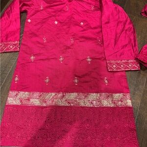 Embellished Magenta Kurta Tunic